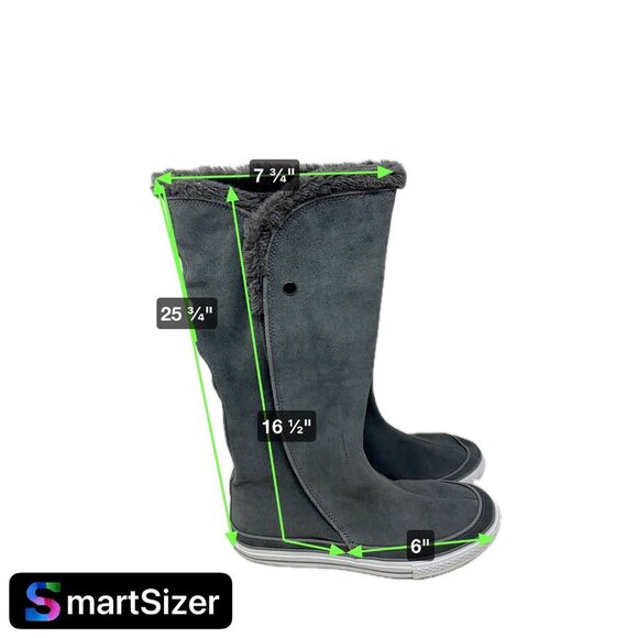 Converse All Star CT Beverly Womens Size 11 Gray Over Calf Winter Boots 525944C - Picture 8 of 10